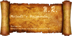 Molnár Rajmunda névjegykártya