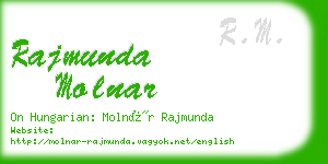 rajmunda molnar business card